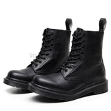 Joskaa 2024 Women Genuine Leather Boots Fashion Man Black Ankle Boots Couple Unisex Female Flat Casual Shoes Big Size 35-48 Botas Mujer