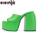 JOSKAA JOSKAA Brand New 2024 Big Size 43 Summer White Goth High Heels Sexy Party Chunky Platform Sandals Shoes Women