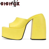 JOSKAA JOSKAA Brand New 2024 Big Size 43 Summer White Goth High Heels Sexy Party Chunky Platform Sandals Shoes Women