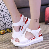 Joskaa  2024 Summer Sandals for Girl Female Casual Shoe Gladiator Pupil Student Fresh Style Designer Slipper Wedge Plus Size 42