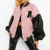 Joskaa Embroidery Letter Varsity Jacket