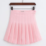 JOSKAA 2024 new 2014 Tumblr Aesthetic Womens Pastel Colors Pleated Tennis Skirt